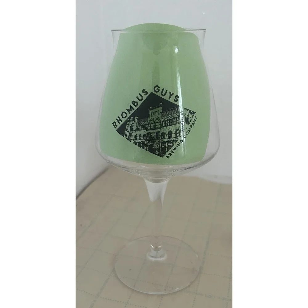 RHOMBUS GUYS Brewing Company Grand Forks North Dakota Beer Tulip Glass
